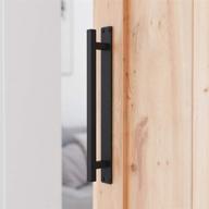 🚪 enhance your sliding door with smartstandard 12” rustic barn door handle: heavy duty pull for an antique touch! логотип