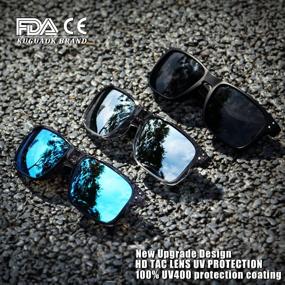 img 3 attached to Square Polarized Sunglasses: Enhanced Eye Protection