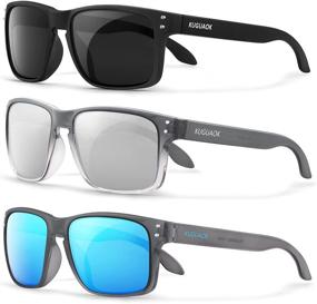 img 4 attached to Square Polarized Sunglasses: Enhanced Eye Protection