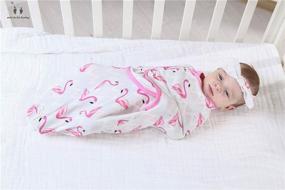 img 3 attached to Miracle Baby Newborn Swaddle Blanket: Adjustable Wrap Receiving Blanket with 100% Cotton Sleep Bag for Infants 0-3 Months & 3-6 Months - New Flamingo Design