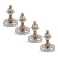 🔧 stainless steel outdoor leveler kit for cabinets, patio furniture, and table legs - adjustable height leveling feet with stabilizing jam nuts - (4) 3/8-16 leg levelers included logo