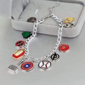 img 2 attached to 🏻 Superhero Charm Bracelet Collection - Perfect Gifts for Fantastic Fans, Collectible Jewelry Merchandise Featuring Avengers, Hulk, Loki, and Iron Man