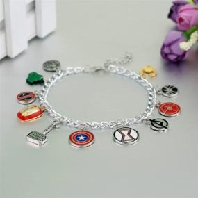 img 3 attached to 🏻 Superhero Charm Bracelet Collection - Perfect Gifts for Fantastic Fans, Collectible Jewelry Merchandise Featuring Avengers, Hulk, Loki, and Iron Man