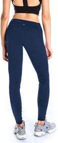 img 2 attached to 🔥 Yogipace Women's Water-Resistant Fleece-Lined Thermal Tights - Petite/Regular/Tall Sizes