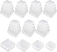 📦 ljy 32-piece clear square empty mini plastic storage containers with lids for crafts & small items logo