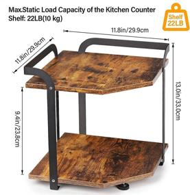 img 3 attached to 📚 2-Tier Wooden Cabinet Corner Shelves - Small Kitchen Counter Shelf Organizer for Spice Rack, Bathroom, Office, and Living Room Storage Racks