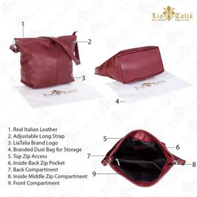img 2 attached to 👜 Exquisite LIATALIA Genuine Italian Leather Women's Handbags, Wallets and Hobo Bags: A Class Apart!