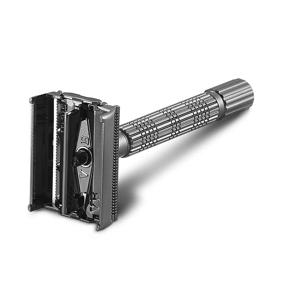 img 2 attached to 🪒 VIKINGS BLADE The Chieftain JR Double Edge Safety Razor - Meteorite Gray | Slim & Mild