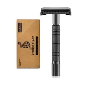 img 4 attached to 🪒 VIKINGS BLADE The Chieftain JR Double Edge Safety Razor - Meteorite Gray | Slim & Mild