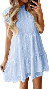 img 4 attached to 👗 Stylish and Trendy Ecrocoo Womens Summer Ruffles Dresses for Girls' Clothing and Dresses