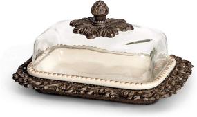 img 3 attached to 🧈 Ceramic Butter Dish with Elegant Glass Dome: Perfect Storage and Display Solution