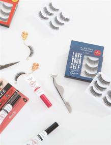 img 3 attached to 💖 Enhance Your Look with NOON’S UP LOVE YOURSELF False Eyelash - 3 Pairs - Eyelash, Fake Eyelash, Eyebrow Growth, Dramatic Lashes, Lashes with Glue (ZOE)