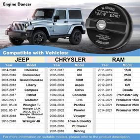 img 3 attached to Durable Engine Dancer Locking Gas Cap for Jeep 🔒 Wrangler, Grand Cherokee, Chrysler, Ram & Dodge: Fix P0441 P0456 Code