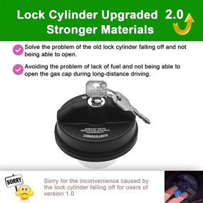 img 1 attached to Durable Engine Dancer Locking Gas Cap for Jeep 🔒 Wrangler, Grand Cherokee, Chrysler, Ram & Dodge: Fix P0441 P0456 Code