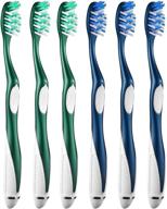 🪥 fremouth firm toothbrushes for adults, cross hard bristles, pack of 6 logo