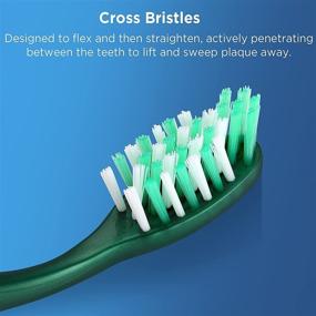 img 2 attached to 🪥 Fremouth Firm Toothbrushes for Adults, Cross Hard Bristles, Pack of 6