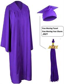 img 2 attached to 2021 Update: HEPNA Graduation Gown Cap Tassel Set - High School and College Ceremony Uniforms with Matte Graduation Robe