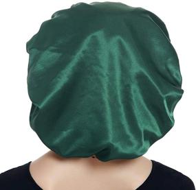 img 1 attached to 🌙 Ultimate Double Layer Care: Extra Large Silky Satin Bonnet for Maximum Protection