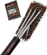 grillaholics essentials grill brush palmyra: naturally cleans between grates & enhances grill flavor - lifetime warranty logo