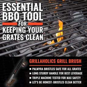 img 3 attached to Grillaholics Essentials Grill Brush Palmyra: Naturally Cleans Between Grates & Enhances Grill Flavor - Lifetime Warranty