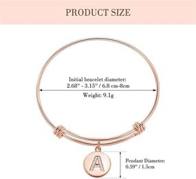 img 3 attached to 💍 BEOSTAR Women's Initial Letter Bracelet - 26 Bangle Design, Gold Plated with Gift Box and Card - Perfect for Proposal, Wedding, Anniversary, Birthday