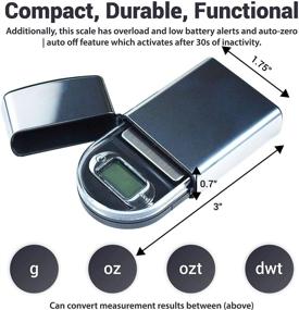 img 1 attached to 📊 LS-100 Digital 0.01g x 100g Sleek Pocket Scale with 5g Test Weight by Horizon