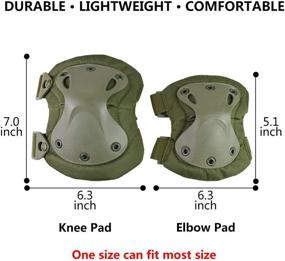 img 3 attached to Action Union Professional Tactical Combat Knee and Elbow Protective Pads Sets: Your Ultimate Airsoft Paintball Hunting Gear for Army Skate and Outdoor Sports