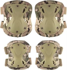 img 4 attached to Action Union Professional Tactical Combat Knee and Elbow Protective Pads Sets: Your Ultimate Airsoft Paintball Hunting Gear for Army Skate and Outdoor Sports