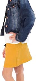 img 2 attached to 👖 KIDPIK Girls' Colored Denim Skirt - 4+ Years