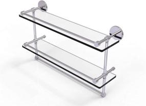 img 1 attached to 🚿 Allied Brass P1000-2TB/22-GAL-PC Gallery Double Towel Bar Glass Shelf, 22 Inch, Polished Chrome