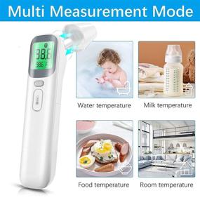 img 2 attached to 🌡️ Touchless Infrared Forehead Thermometer - Accurate Readings, Fever Alarm, Memory Function | For Adults, Body & Object Temps | Timely Results | (Grey)