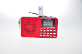 img 3 attached to Portable Mini USB AM/FM Radio Speaker Music Player Micro TF/SD Card For PC IPod Phone (L-938B AW Red)