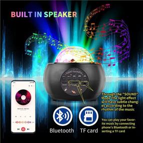 img 1 attached to Transform Your Bedroom with the Star Projector Night Light: 4-in-1 Galaxy Projector with Bluetooth Speaker, Timer, Ocean Wave, and 10 Planets – Perfect for Kids, Teens, and Adults!