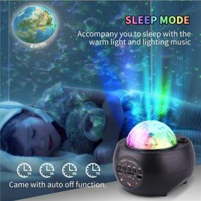 img 2 attached to Transform Your Bedroom with the Star Projector Night Light: 4-in-1 Galaxy Projector with Bluetooth Speaker, Timer, Ocean Wave, and 10 Planets – Perfect for Kids, Teens, and Adults!