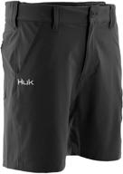 🩳 huk men's volley elastic waist quick-dry swim shorts with a 5.5-inch length logo