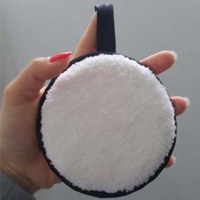 img 3 attached to Coshine Makeup Removal Cookie Puff, Face Eraser Cleaning Puff (3pcs): Gentle & Effective Makeup Remover