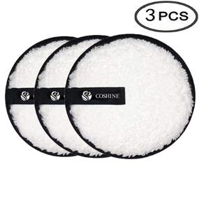 img 4 attached to Coshine Makeup Removal Cookie Puff, Face Eraser Cleaning Puff (3pcs): Gentle & Effective Makeup Remover
