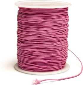 img 4 attached to 🎀 Bastex 1mm Pink Elastic Beading Cord Thread - Small Stretchy String for Jewelry Making, Bracelet, Necklace, Crafting, Beads and More - 100 Yards Spool