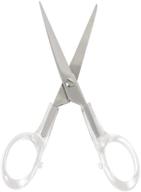 ✂️ clear silver acrylic 6.5" office scissors - heavy duty multipurpose cutting tool for leather, arts, crafts, fabric, and paper shears logo