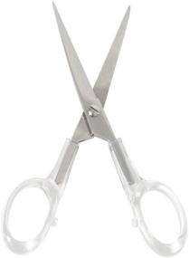 img 4 attached to ✂️ Clear Silver Acrylic 6.5" Office Scissors - Heavy Duty Multipurpose Cutting Tool for Leather, Arts, Crafts, Fabric, and Paper Shears