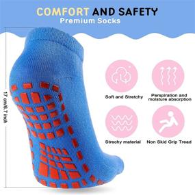 img 3 attached to Pack of 30 Colorful Non-Slip Skid Socks with Grips - Soft Yoga Socks for Men and Women, Ideal for Yoga, Pilates, Barre - Available in 10 Vibrant Colors