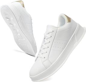 img 4 attached to 👟 White Walking Shoes by KPP
