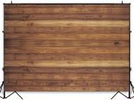 🌲 captivating allenjoy 7x5ft rustic brown wood backdrop: ideal party decor & studio photography prop logo