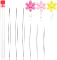 premium 6-piece beading needles set with needle 🪡 bottle – extended length straight needles for jewelry making logo