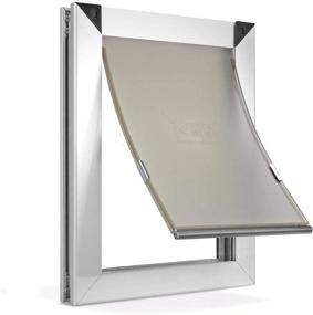 img 4 attached to 🚪 Rustproof Exterior Dog Door - Heavy Duty Single Flap with Aluminum Frame, Magnetic Closure, and Optimal Seal to Withstand Harsh Weather