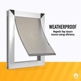 img 3 attached to 🚪 Rustproof Exterior Dog Door - Heavy Duty Single Flap with Aluminum Frame, Magnetic Closure, and Optimal Seal to Withstand Harsh Weather