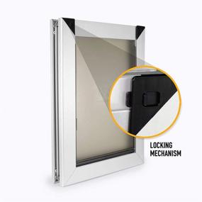 img 1 attached to 🚪 Rustproof Exterior Dog Door - Heavy Duty Single Flap with Aluminum Frame, Magnetic Closure, and Optimal Seal to Withstand Harsh Weather