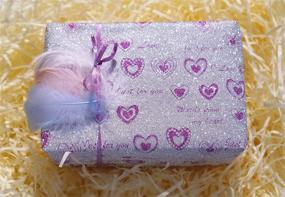 img 1 attached to 🎁 Aliyya Pink Love Heart Glitter Film Wrapping Paper Roll - Perfect for Birthdays, Weddings, Graduations, Valentine's Day, Mother's Day, Anniversaries, Christmas Gift Wrapping - Size 78.7"X17.7