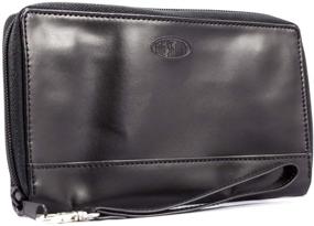img 1 attached to 👜 Big Skinny Women's Panther Leather Clutch: Ultimate Slim Wallet with Room for 40 Cards