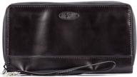 👜 big skinny women's panther leather clutch: ultimate slim wallet with room for 40 cards logo